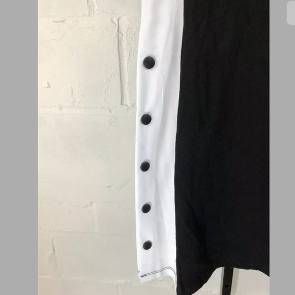 Seek The Label Side Snap Mini Dress Black White - Picture 3 of 6